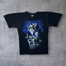 Load image into Gallery viewer, Vintage Wolf Animal Nature Wildlife Graphic Black Cotton Short Sleeve T-Shirt