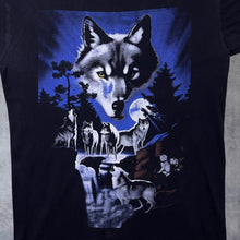 Load image into Gallery viewer, Vintage Wolf Animal Nature Wildlife Graphic Black Cotton Short Sleeve T-Shirt