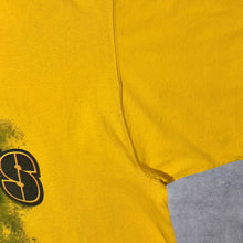 Load image into Gallery viewer, NFL Pittsburgh Steelers Helmet Spellout Football Graphic Yellow T-Shirt