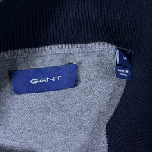Load image into Gallery viewer, GANT Classic Grey Embroidered Mini Logo 1/4 Zip Cotton Sweater Jumper