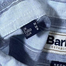 Load image into Gallery viewer, Barbour "Regular Fit" Blue Mix Striped Short Sleeve Linen Blend Shirt