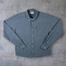 Load image into Gallery viewer, Barbour "Tailored Fit" Classic Grey Long Sleeve Button-Down Cotton Shirt