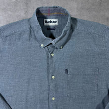 Load image into Gallery viewer, Barbour "Tailored Fit" Classic Grey Long Sleeve Button-Down Cotton Shirt
