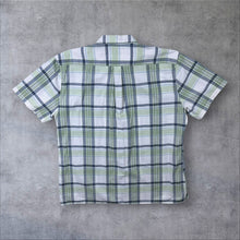 Load image into Gallery viewer, Barbour "Regular Fit" Green White Mix Plaid Check Short Sleeve Cotton Shirt
