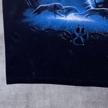 Load image into Gallery viewer, Delta Gothic Native American Wolf Dreamcatcher Graphic Black T-Shirt