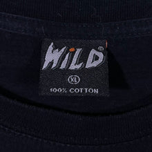 Load image into Gallery viewer, Early 00's Wild Animal Nature Wildlife Elephant Lion Rhino Graphic Black T-Shirt