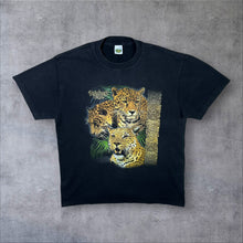 Load image into Gallery viewer, Vintage Rainforest Cafe Cheetah Jaguar Animal Wildlife Tourist Black T-Shirt