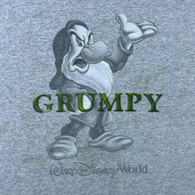 Load image into Gallery viewer, Vintage Walt Disney World "Grumpy" Snow White Tourist Graphic Grey Cotton T-Shirt
