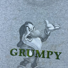 Load image into Gallery viewer, Vintage Walt Disney World "Grumpy" Snow White Tourist Graphic Grey Cotton T-Shirt