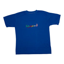 Load image into Gallery viewer, SINGAPORE Embroidered Souvenir Tourist Shrimp Motif Spellout T-Shirt