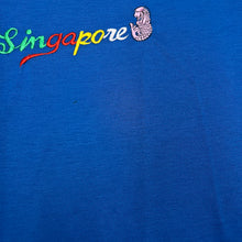 Load image into Gallery viewer, SINGAPORE Embroidered Souvenir Tourist Shrimp Motif Spellout T-Shirt