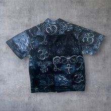 Load image into Gallery viewer, Early 00's Taboo Made In USA Gothic Fantasy All-Over Print Patterned Polyester Shirt