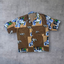 Load image into Gallery viewer, Early 00's Christina Y2K Hip Hop Graffiti Made In Thailand Brown Short Sleeve Shirt
