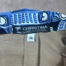 Load image into Gallery viewer, Early 00's Christina Y2K Hip Hop Graffiti Made In Thailand Brown Short Sleeve Shirt