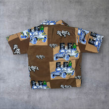 Load image into Gallery viewer, Early 00's Christina Y2K Hip Hop Graffiti Made In Thailand Brown Short Sleeve Shirt