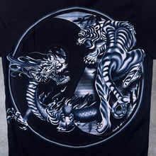 Load image into Gallery viewer, Early 00's Freewear Goth Y2K Dragon Tiger Yin Yang Black Polyester Shirt