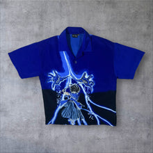Load image into Gallery viewer, Early 00's K's Dee Y2K Anime Manga Cartoon Graphic Blue Silk Blend Shirt