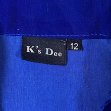 Load image into Gallery viewer, Early 00's K's Dee Y2K Anime Manga Cartoon Graphic Blue Silk Blend Shirt