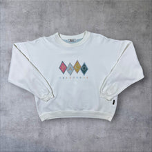 Load image into Gallery viewer, Vintage Paco Embroidered Multi Colour Spellout White Crewneck Sweatshirt