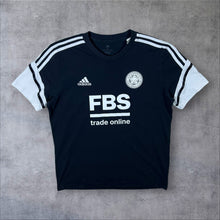 Load image into Gallery viewer, Adidas Leicester City Football Club 2022-2023 Black White Short Sleeve Cotton T-Shirt