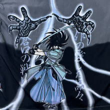 Load image into Gallery viewer, Early 00's Haizhou Goth Y2K Anime Manga Samurai Graphic Grey Black Shirt