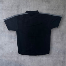 Load image into Gallery viewer, Early 00's Identic Goth Y2K Skater Tribal Motif Black Grey Short Sleeve Shirt