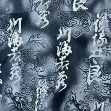 Load image into Gallery viewer, Early 00's Spotwear Goth Y2K Traditional Dragon Grey Patterned Polyester Shirt