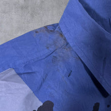 Load image into Gallery viewer, Early 00's Identic Goth Y2K Patterned Graphic Blue Polyester Shirt