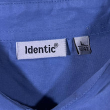 Load image into Gallery viewer, Early 00's Identic Goth Y2K Patterned Graphic Blue Polyester Shirt