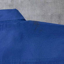 Load image into Gallery viewer, Early 00's Identic Goth Y2K Patterned Graphic Blue Polyester Shirt