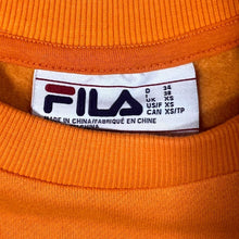 Load image into Gallery viewer, FILA Mini Logo Orange Black White Colour Block Crewneck Sweatshirt