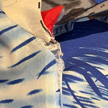 Load image into Gallery viewer, Early 00's X-Mail Hip Hop Y2K Graffiti DJ Patterned Blue Short Sleeve Shirt