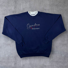 Load image into Gallery viewer, GRANDMA “And Proud Of It” Embroidered Diamanté Double Collared Sweatshirt