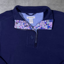 Load image into Gallery viewer, ORVIS Floral Flower Patterned 1/4 Zip Button Pullover Sweatshirt