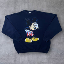 Load image into Gallery viewer, Tultex DISNEY “Florida” Mickey Mouse Souvenir Spellout Graphic Crewneck Sweatshirt