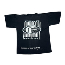 Load image into Gallery viewer, Vintage Blue Grape (1996) FEAR FACTORY "Machines Of Hate Tour 1996" Alternative Industrial Heavy Metal Band T-Shirt