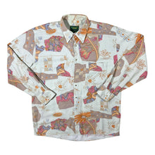 Load image into Gallery viewer, Vintage Assante Nonsens Crazy Abstract Patterned Long Sleeve Shirt