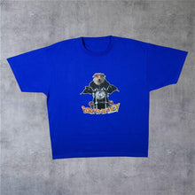 Load image into Gallery viewer, Born To Be Wild! (1992) Dog Biker Novelty Souvenir Spellout Graphic Blue T-Shirt