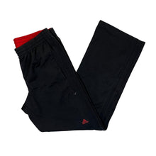 Load image into Gallery viewer, ADIDAS Classic Three Stripe Black Straight Cuff Tracksuit Bottoms