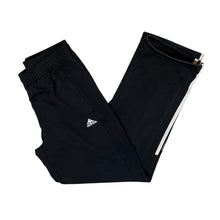 Load image into Gallery viewer, ADIDAS Classic Three Stripe Mini Logo Black Straight Cuff Tracksuit Bottoms