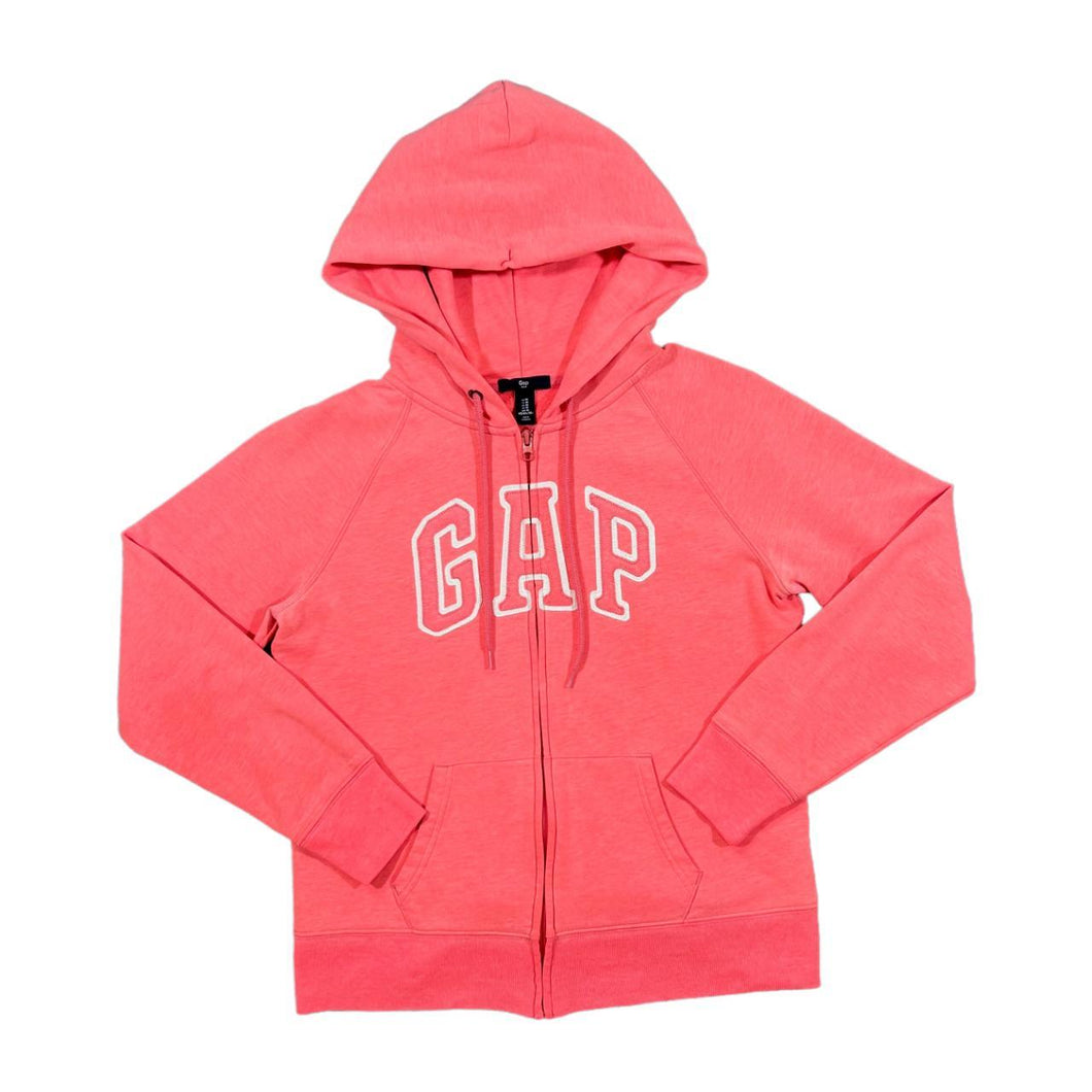 GAP Classic Embroidered Big Logo Spellou Salmon Pink Zip Hoodie