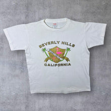 Load image into Gallery viewer, Vintage Beverly Hills California Gold Glitter Souvenir Graphic Single Stitch White T-Shirt
