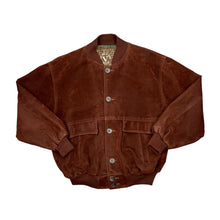 Load image into Gallery viewer, Vintage 90's V MADE IN ITALY Classic Faux Suede Effect Bomber Jacket