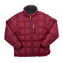 Load image into Gallery viewer, Early 00's TIMBERLAND Duck Down Feather Fill Reversible Black Red Padded Puffer Jacket
