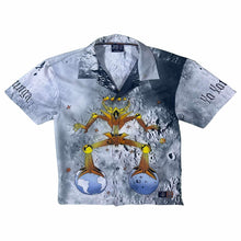 Load image into Gallery viewer, Early 00's Dognose Gothic Y2K Anime Manga Graphic Grey Short Sleeve Shirt