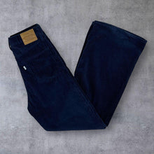 Load image into Gallery viewer, Levi's Premium "Ribcage Wide Leg" Navy Blue Corduroy Cord Trousers