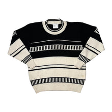 Load image into Gallery viewer, Vintage BHS Colour Block Patterned Acrylic Cotton Crewneck Knit Sweater Jumper
