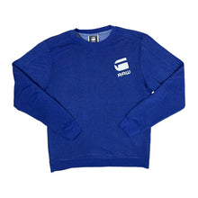 Load image into Gallery viewer, G STAR RAW Classic Mini Logo Graphic Blue Crewneck Sweatshirt