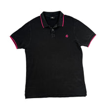 Load image into Gallery viewer, PAUL SMITH Classic Embroidered Mini Logo Black Pink Short Sleeve Polo Shirt