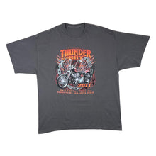 Load image into Gallery viewer, THUNDER BY THE BAY "Sarasota, Florida" Biker Souvenir Graphic Grey T-Shirt